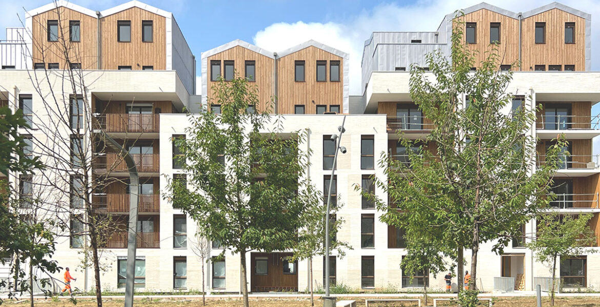 Zac la Pépinière à Villepinte (93) - Anma Architectes Urbanistes (75) - Pichet (75) - 2000 m² de briques BlocStar Am90, Am80 et Ac19 sur Ossature Bois
